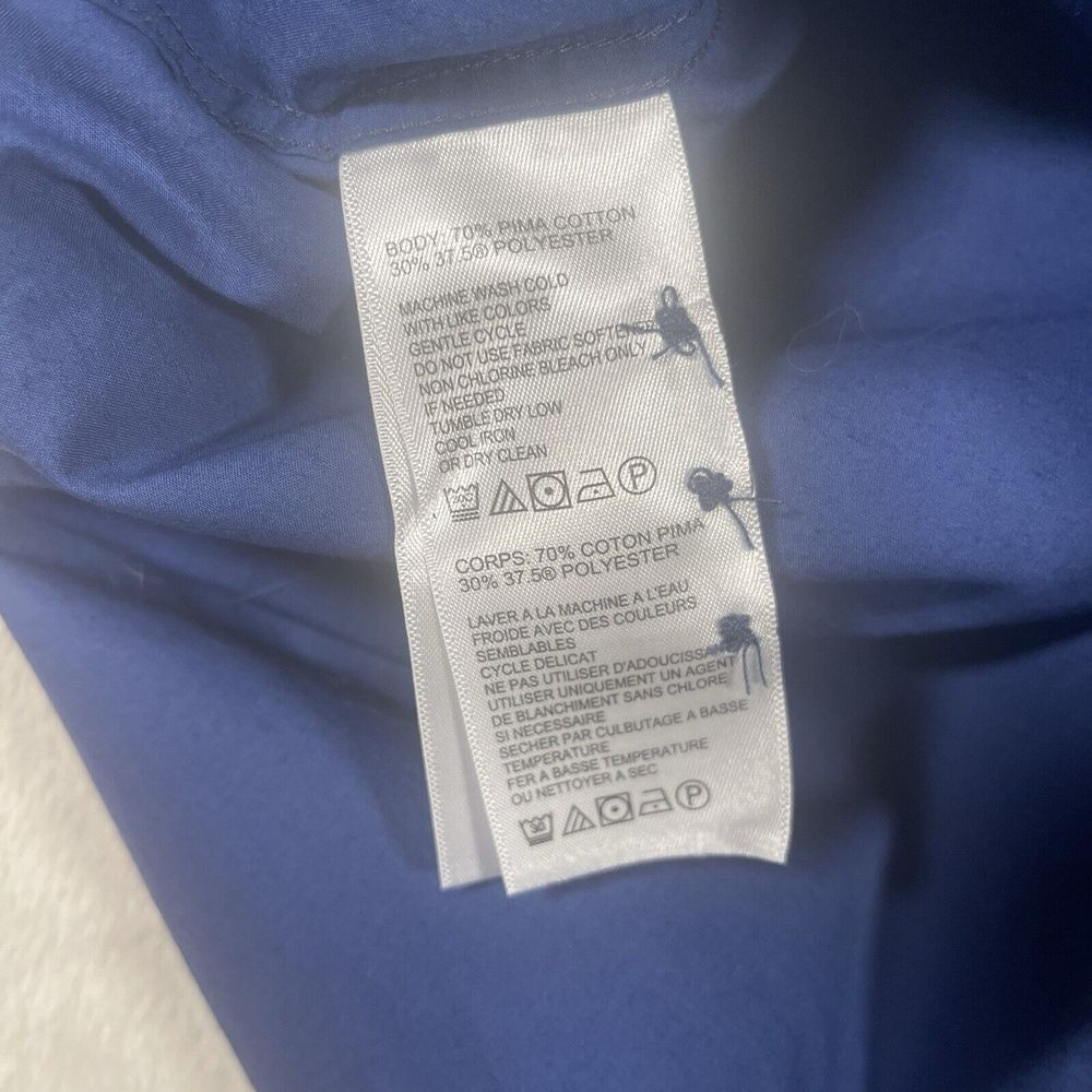 Tommy Bahama Island Zone Long Sleeve Button Up Shirt Mens Medium Pima Blend Blue - Picture 4 of 8
